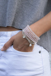 Amuleto Rose Quartz Wrap Bracelet - Small bead